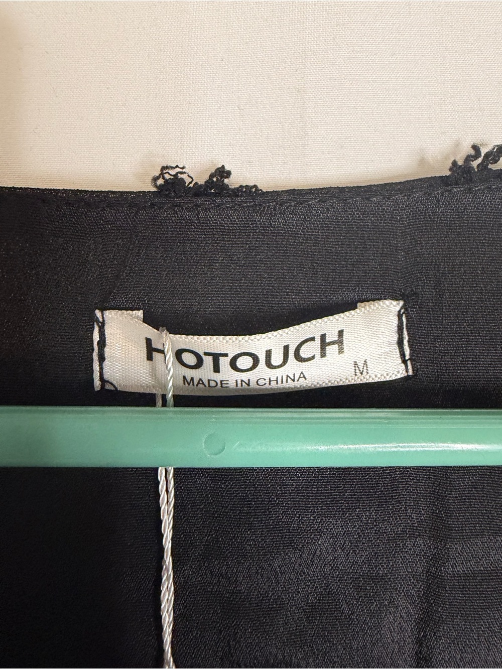 3/$20 Hotouch Black Textured Long Sleeve Peplum Blouse Size Medium - Picture 3 of 5